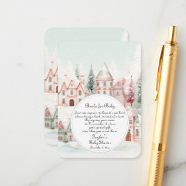 Mint Rosa Vinter Sagoböcker för Bebis Tilläggskort