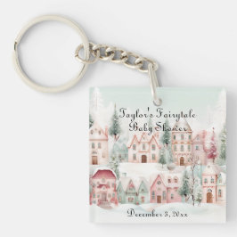 Mint Rosa Watercolor Winter Fairytale Baby Shower