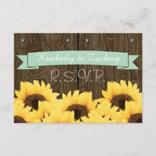 MINT RUSTISK SUNFLOWER-OSA KORT