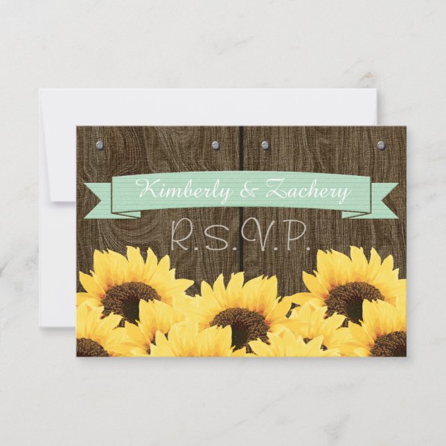 MINT RUSTISK SUNFLOWER-OSA KORT (Framsida)