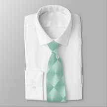 Mint Shimmer Blocks Neck Tie