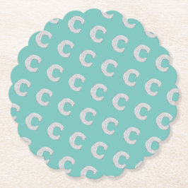 Mint Silver Brev C Underlägg Papper