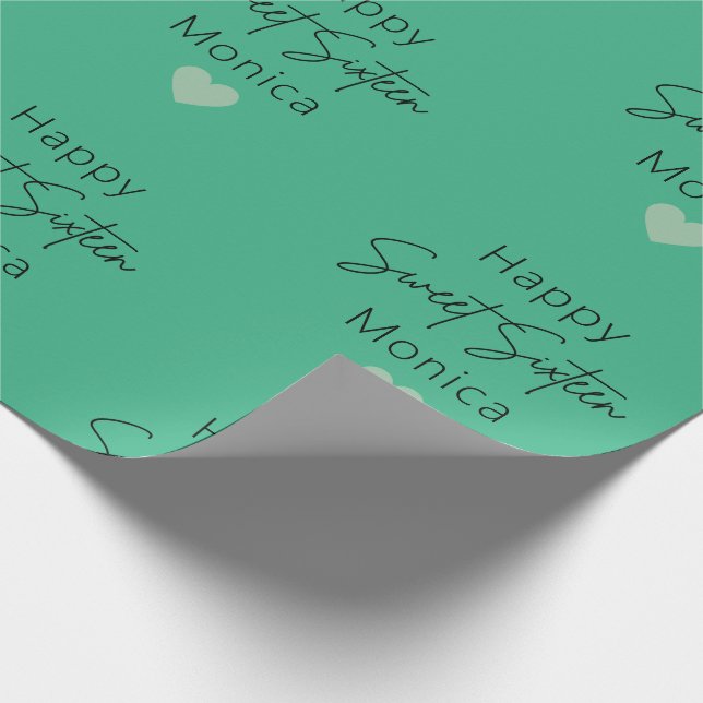 Mint Sweet 16 Personlig Birthday Presentpapper (Hörn)
