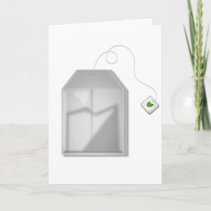 Mint Tea Bag-hälsningskort Kort
