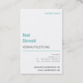 Mint Teal-färger eleganta moderna bra att läsa Visitkort