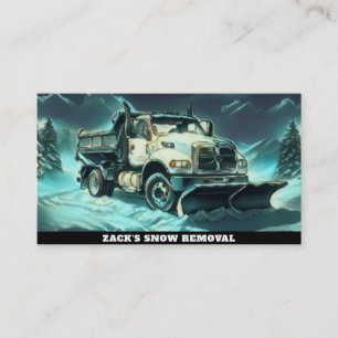 *~* Mint Teal Snö Borttagal Snö Plow Lastbil AP74 Visitkort