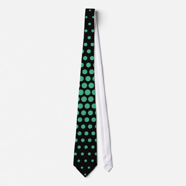 Mint Techno Dots Modern Black Slips (Framsida)