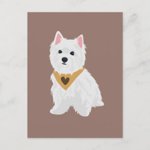 Mint the Cute Väster Highland Terrier Hund Vykort