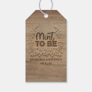 Mint to be Bröllop Presentetikett