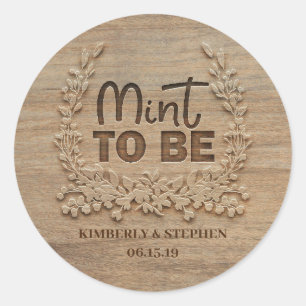 Mint to be Bröllop Runt Klistermärke