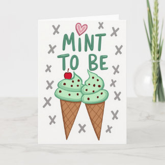 Mint To Be Couple Ice Cream Card Kort