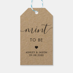 Mint to Be Gift Märkre, Bröllop Mints Märkre, Kraf Presentetikett