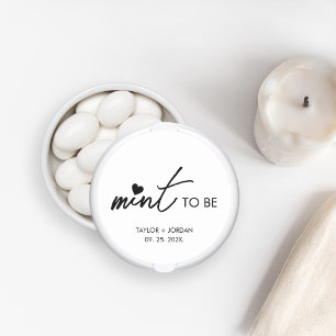 Mint to Be Minimalist Script Wedding Favor Runt Klistermärke