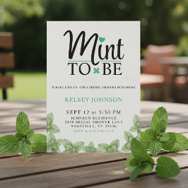 Mint to Be Mint Leaf Bridal Shower Inbjudningar