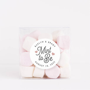 Mint to be Personlig Wedding Favor Runt Klistermärke