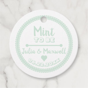 Mint to be Quote - Mint Grönt Photo Bröllop Gåvor Etiketter