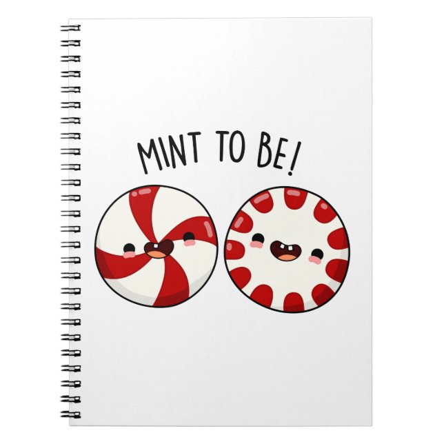 Mint To Be Roligt Sött Godis Puns Anteckningsbok (Framsidan)