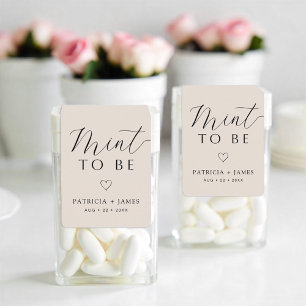 Mint to be Wedor Favor-etikett Adressetikett