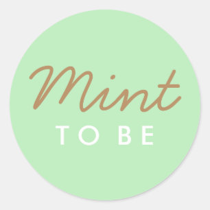 Mint to BE Welcome Bag or Favor Fäker Runt Klistermärke