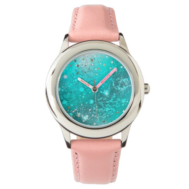 Mint Turcos Foil Background Armbandsur (Framsida)