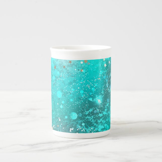 Mint Turcos Foil Background Benporslin Mugg (Framsidan)