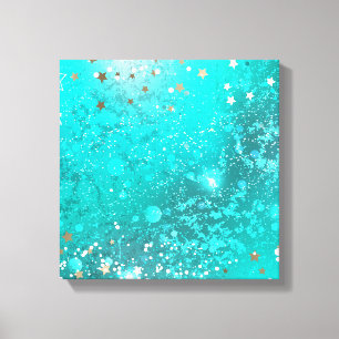 Mint Turcos Foil Background Canvastryck