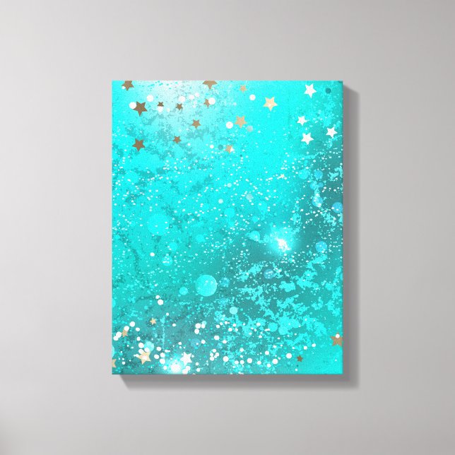 Mint Turcos Foil Background Canvastryck (Framsida)