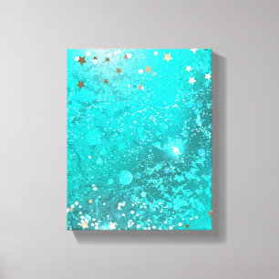 Mint Turcos Foil Background Canvastryck