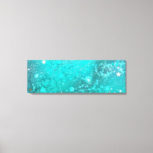 Mint Turcos Foil Background Canvastryck (Framsida)