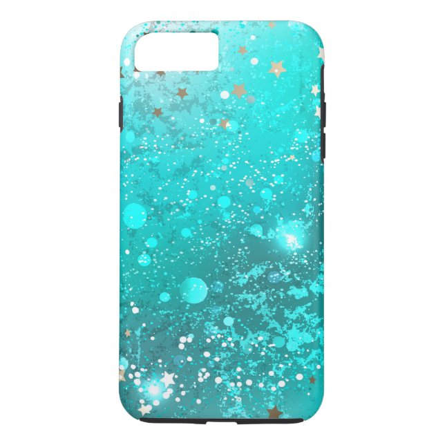 Mint Turcos Foil Background Case-Mate iPhone Skal (Baksida)
