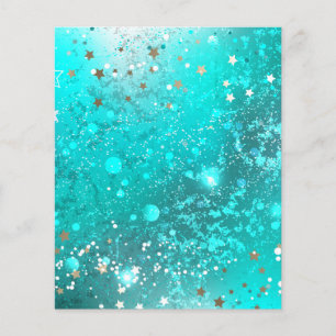 Mint Turcos Foil Background Flygblad