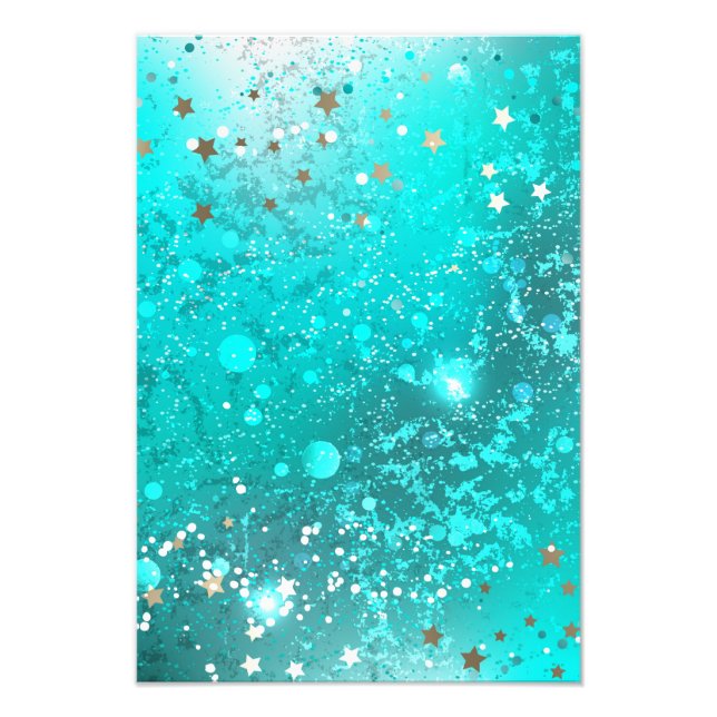 Mint Turcos Foil Background Fototryck (Framsidan)