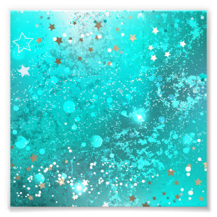 Mint Turcos Foil Background Fototryck