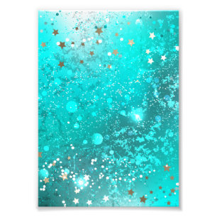Mint Turcos Foil Background Fototryck
