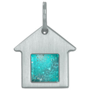 Mint Turcos Foil Background ID-bricka Husdjur