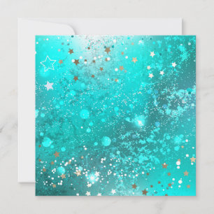 Mint Turcos Foil Background Inbjudningar