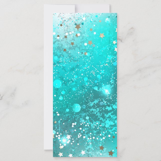 Mint Turcos Foil Background Kort (Framsida)