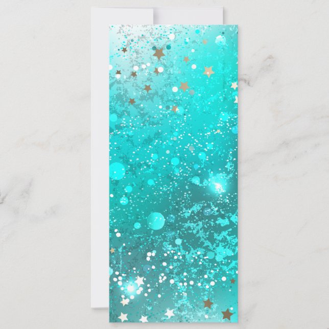 Mint Turcos Foil Background Kort (Framsida)