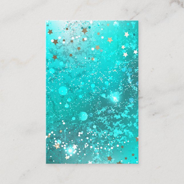 Mint Turcos Foil Background Lojalitetskort (Framsida)