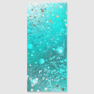 Mint Turcos Foil Background Magnetisk Inbjudningskort
