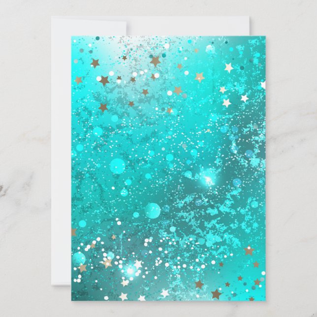 Mint Turcos Foil Background Meddelande (Framsida)