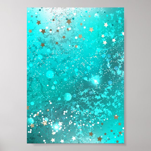 Mint Turcos Foil Background Poster (Framsidan)