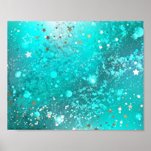 Mint Turcos Foil Background Poster