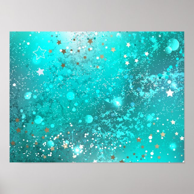 Mint Turcos Foil Background Poster (Framsidan)