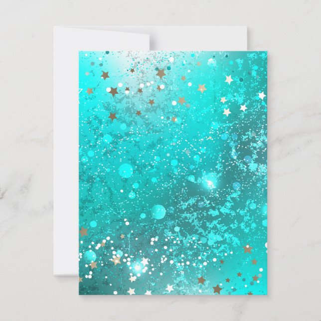Mint Turcos Foil Background Spara Datumet (Framsida)
