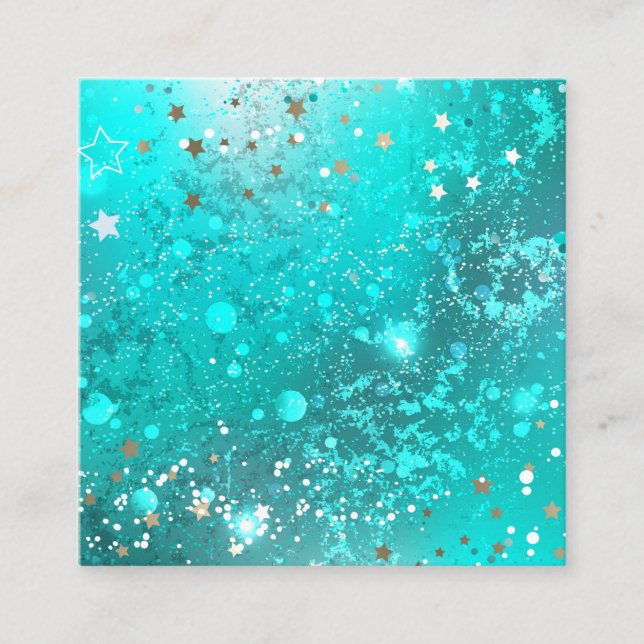 Mint Turcos Foil Background Tidsbeställning Kort (Framsida)