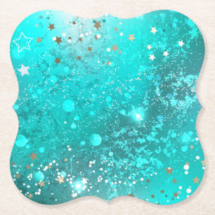 Mint Turcos Foil Background Underlägg Papper