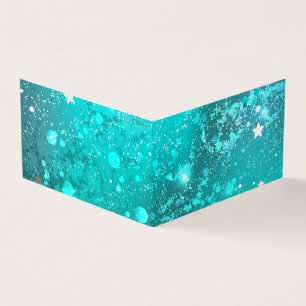 Mint Turcos Foil Background Visitkort