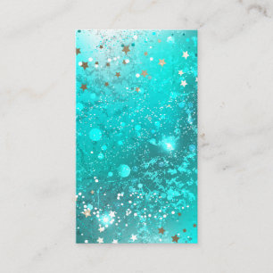 Mint Turcos Foil Background Visitkort