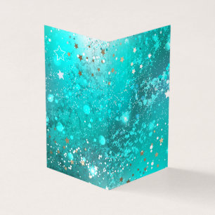 Mint Turcos Foil Background Visitkort